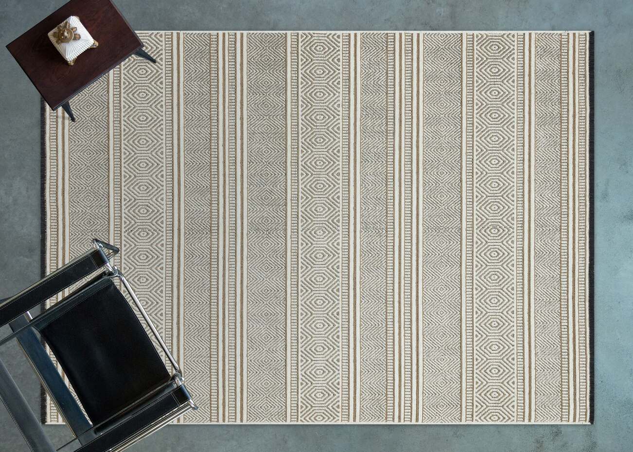 Gloria 4001 Ekru - Jüt Halı | Modern Dekoratif Dokuma Halı